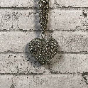 Heart Pendant Silver Necklace